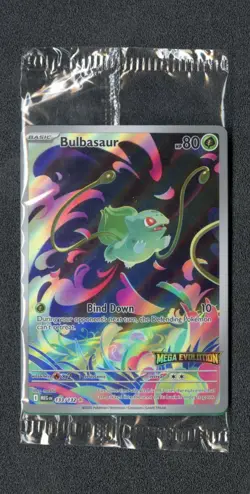 2025 Pokemon Bulbasaur 133/132 Mega Evolution Enhanced Stamped Promo Sealed - Image 1