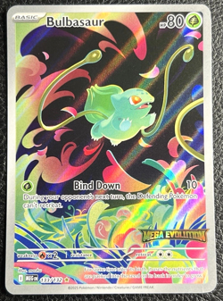 2025 Pokemon Bulbasaur 133/132 Mega Evolution Enhanced Box Topper Stamped Promo - Image 1