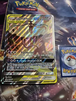 Pokemon TCG Jumbo Espeon & Deoxys GX SM240 Black Star Promo Card - Image 4