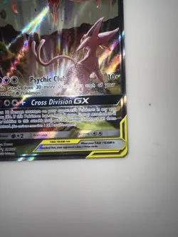Pokemon TCG Espeon & Deoxys GX Tag Team SM240 Black Star Promo Full Art Holo LP - Image 4