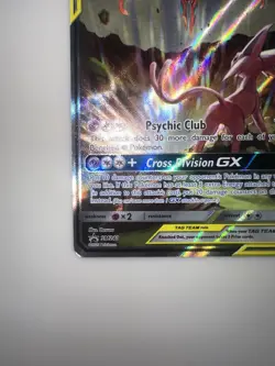 Pokemon TCG Espeon & Deoxys GX Tag Team SM240 Black Star Promo Full Art Holo LP - Image 5