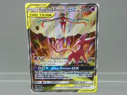 Pokemon TCG 2020 Espeon & Deoxys GX SM240 Black Star Promotional Full Art Holo - Image 3