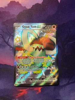 Pokemon Great Tusk ex SVP 072 Black Star Promo Holo Rare Art Card - Image 1