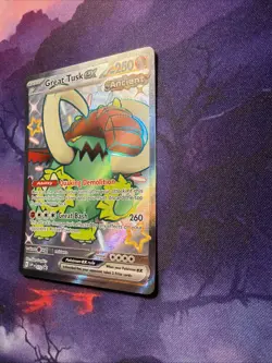 Pokemon Great Tusk ex SVP 072 Black Star Promo Holo Rare Art Card - Image 3