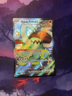 Pokemon Great Tusk ex SVP 072 Black Star Promo Holo Rare Art Card - Image 4