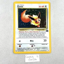 Eevee 11 Black Star Promo Swirl 🌀 Rare Holo Card WoTC Vintage Pokemon TCG LP - Image 1