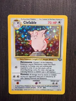 Clefable Jungle Holo Rare Pokemon Card NM/LP 1/64 - Image 1