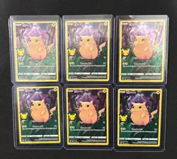 LOT OF 6 Pikachu 005/025 SWSH: Celebrations 25th Anniversary Cards English TCG - Image 1