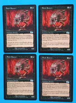 Magic the Gathering MTG Urza's Saga FLESH REAVER X 4 (3 LP/EX & 1 MP) U 1998! - Image 1
