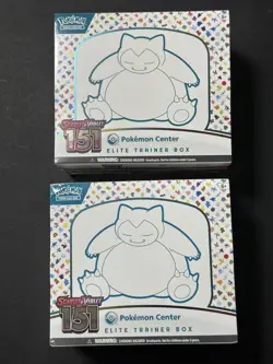 Lot (2) Pokemon Center Exclusive Scarlet & Violet 151 Elite Trainer Box SEALED - Image 1