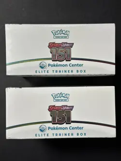 Lot (2) Pokemon Center Exclusive Scarlet & Violet 151 Elite Trainer Box SEALED - Image 5