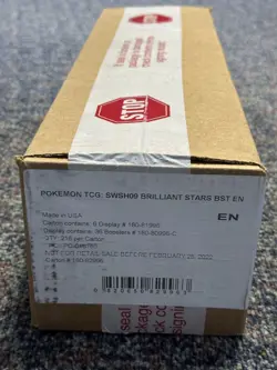 Pokemon TCG SWSH09 Brilliant Stars Booster Box Case Sealed - Image 1