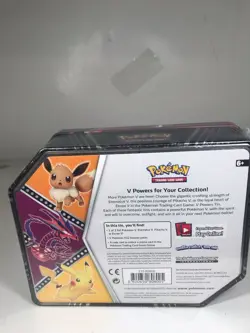 Pokemon TCG V Powers Tin Eternatus V 5 Booster Packs Factory SEALED NEW - Image 2