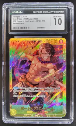 2024 One Piece 500 Years in the Future Portgas.D.Ace Secret Rare CGC 10 C RC7 - Image 1