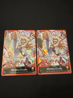 2 One Piece Monkey.D.Luffy ST21-001 Leader Gear 5 Foil NM - Image 1