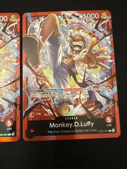2 One Piece Monkey.D.Luffy ST21-001 Leader Gear 5 Foil NM - Image 3