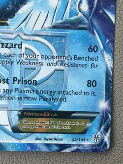 Articuno EX (Team Plasma) 25/135 Plasma Storm Ultra Rare Pokemon TCG MP - Image 4