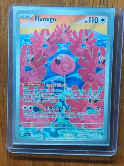 Pokemon TCG Flamigo 227/193 - English Paldea Evolved IR Illustration Rare Card - Image 1