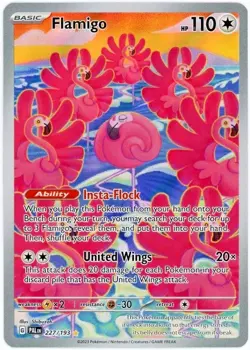 Pokemon Card TCG Flamigo 227/193 Holo Illustration Rare Paldea Evolved Art - Image 1