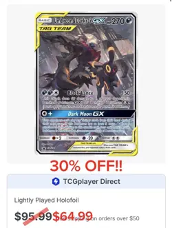 Pokemon TCG Umbreon & Darkrai GX SM241 Sun & Moon Promo Card - Image 2