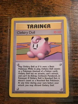 Pokemon Card Clefairy Doll Rare Base Set 070/102 LP - Image 1