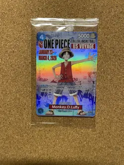 Still sealed! One Piece Monkey D Luffy College Basketball Card (1) SGA Rutgers - Image 1