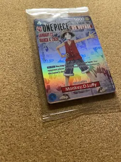 Still sealed! One Piece Monkey D Luffy College Basketball Card (1) SGA Rutgers - Image 2