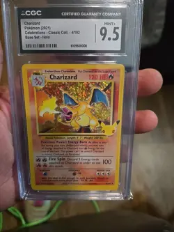CGC 9.5 Charizard Celebrations Classic 4/102 Holo Base Set Pokemon Card 2021 - Image 4