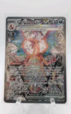 Pokemon TCG Sv03: Obsidian Flames Charizard EX Holo Card 223/197 NM 🔥 Centering - Image 1