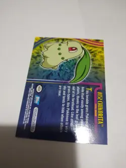 MINT Chikorita #152 Pokemon Topps Johto Series 1 Card 2001 Rare Cute Starter - Image 2