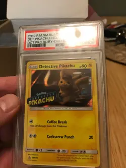 Pokemon 2019 Sun & Moon Promo Card Detective Pikachu SM190 Stamped Holo - Image 1