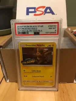 Pokemon 2019 Sun & Moon Promo Card Detective Pikachu SM190 Stamped Holo - Image 2
