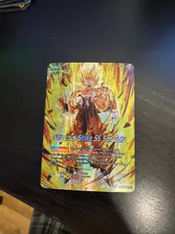 Son Goku Ferocious Strike - Dragon Ball Z Metal Gold Etched Art Trading Card Tc1 - Image 1