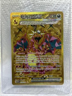 Pokemon TCG Charizard EX Hyper Rare Holo Gold Card 228/197 Sv03: Obsidian Flames - Image 1