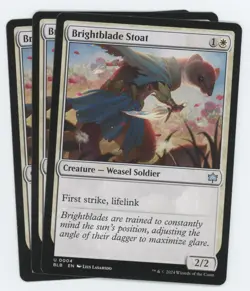 x3 Brightblade Stoat - 0004 - Bloomburrow MTG (BLB) - U - Regular - Image 1