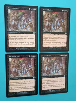 Magic the Gathering MTG Mercadian Masques INTIMIDATION X 4 U VLP/EX 1999! - Image 2