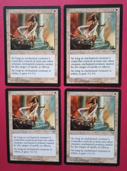 Magic the Gathering MTG Mirage FAVORABLE DESTINY X 4 (3 LP/EX, 1 MP) U 1996!! - Image 1