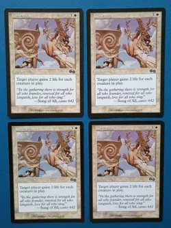 Magic the Gathering MTG Urza's Saga CONGREGATE X 4 LP/EX C 1998! - Image 1