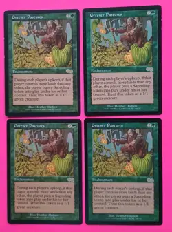 Magic the Gathering MTG Urza's Saga GREENER PASTURES X 4 LP/EX RARE 1998! - Image 1