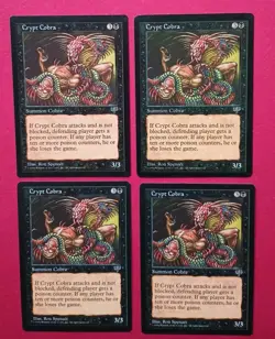 Magic the Gathering MTG Mirage CRYPT COBRA X 4 LP/EX U 1996! - Image 1