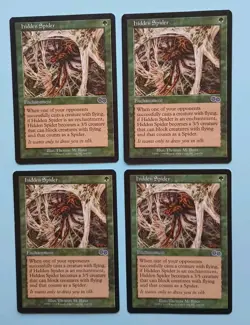 Magic the Gathering MTG Urza's Saga HIDDEN SPIDER X 4 LP/EX C 1998! - Image 1