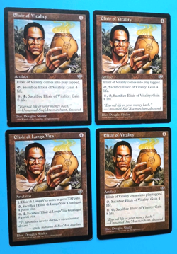 Magic the Gathering MTG Mirage ELIXIR OF VITALITY X 4 (2 LP/EX & 2 MP) U 1996! - Image 2