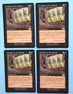 Magic the Gathering MTG Urza's Saga NO REST FOR THE WICKED X 4 LP/EX U 1998! - Image 1
