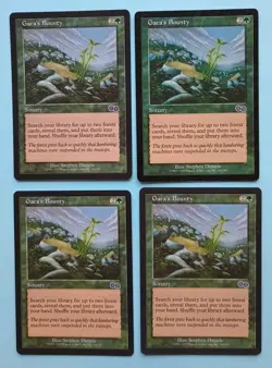 Magic the Gathering MTG Urza's Saga GAEA'S BOUNTY X 4 C LP/EX 1998! - Image 1