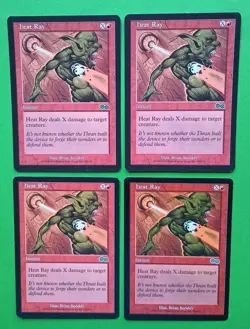 Magic the Gathering MTG Urza's Saga HEAT RAY X 4 LP/EX C 1998 Nice! - Image 1