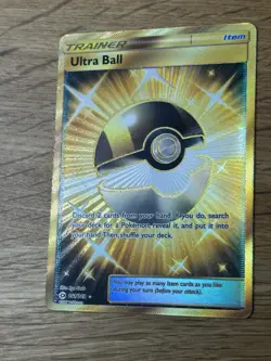 Secret Rare Ultra Ball 161/149 Pokemon TCG Sun & Moon Base Set - Image 2