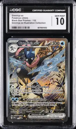 2024 POKEMON BLACK STAR PROMOS ILLUSTRATION COLL GRENINJA EX CGC 10 GEM MINT - Image 1