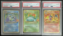 PSA 10 MINT SET 3 THAI Pokemon Charizard Venusaur Blastoise 002 003 001/025 S8a - Image 1