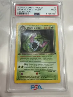 2000 Pokemon Team Rocket 1st Edition #7 Dark Golbat - Holo PSA 9 MINT - Image 2