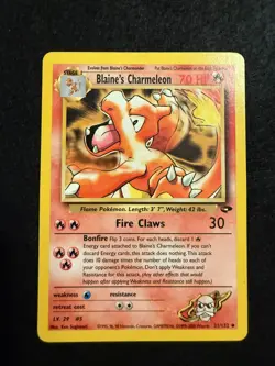 Pokemon Vintage WOTC Blaine's Charmeleon 31/132 Gym Challenge Regular LP+ - Image 1